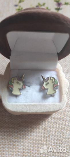 Серебряные серьги детские