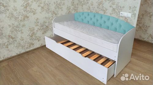 Кровать доп место велюр лдсп детская