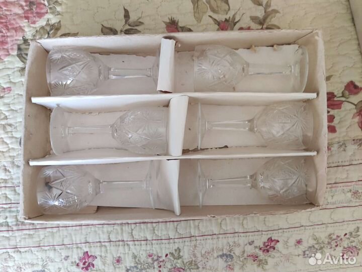 Хрустальные рюмки на ножке СССР