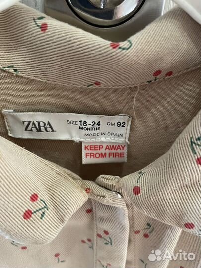 Платье для девочки zara 92