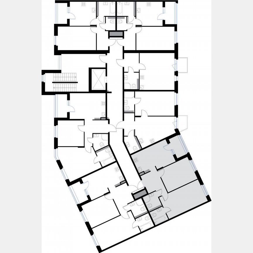 2-к. квартира, 57,1 м², 3/3 эт.