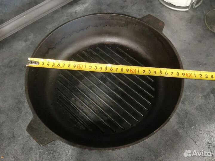 Чугунная сковорода гриль с прессом