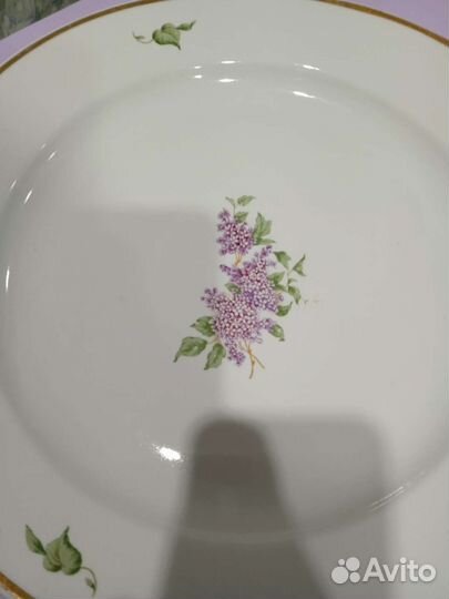 Блюдо большое сирень Дулево