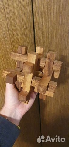 Деревянная головоломка трехмерная с инструкцией
