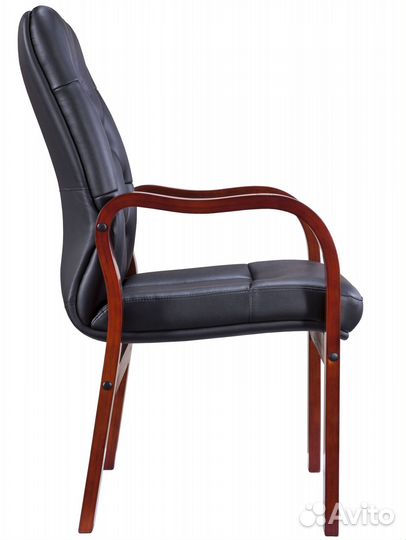 Кресло офисное Everprof Monaco Wood CF Экокожа Чер