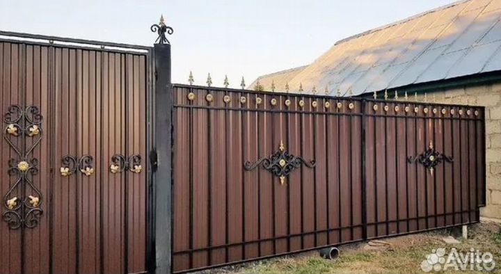 Кованные ворота и калитка