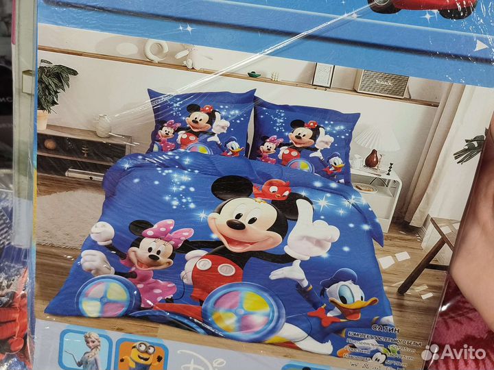 Детское постельное белье, размер 1,5, сатин