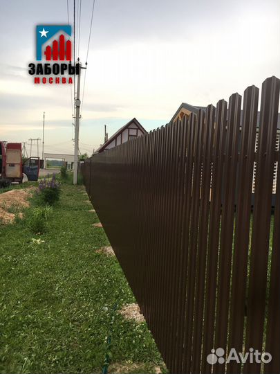 Забор из профнастила / штакетник / с гарантией