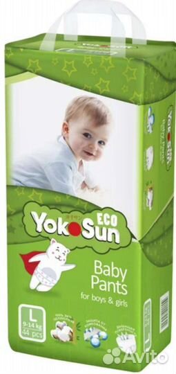 Подгузники и трусики Yokosun размер S,M, L, XL