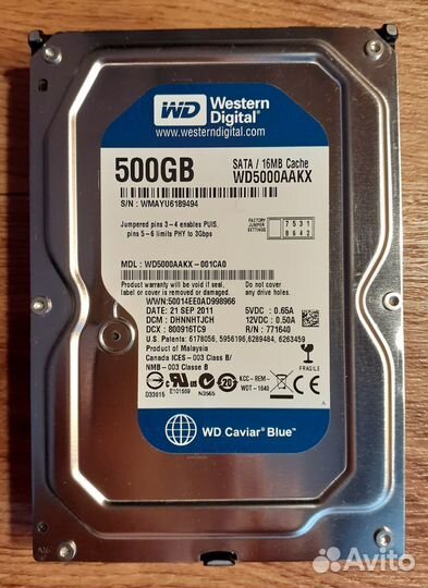 Диск Western Digital WD5000aakx-001CA0 2.5