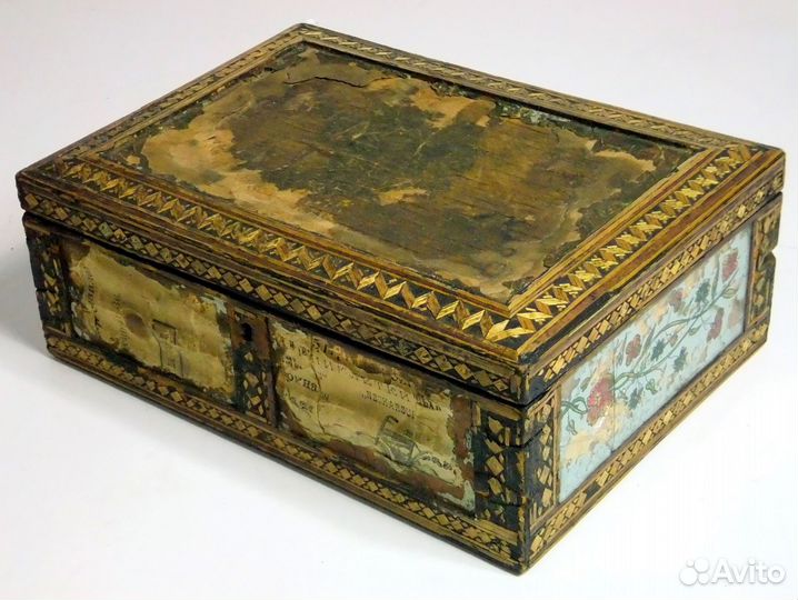Шкатулка антикварная старинная коробка винтаж