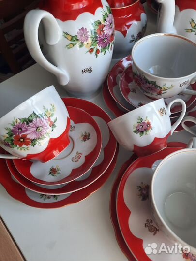 Два сервиза чайный и кофейный Дулево