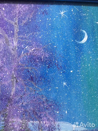 Картина зимний пейзаж