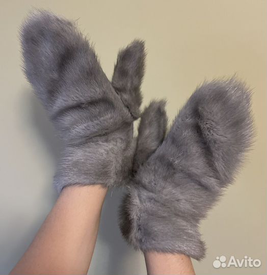 Варежки из меха норки S