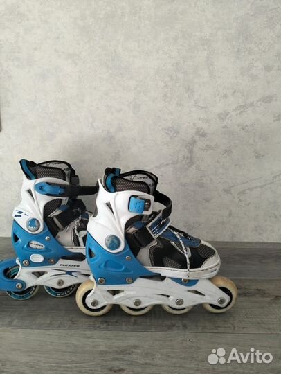 Роликовые коньки детские раздвижные размер 32 35