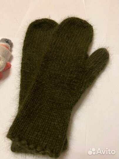 Шапка и варежки из пуха норки