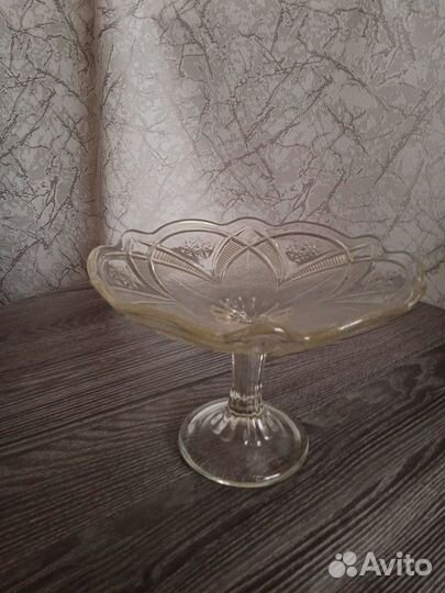 Ваза для фруктов на ножке СССР