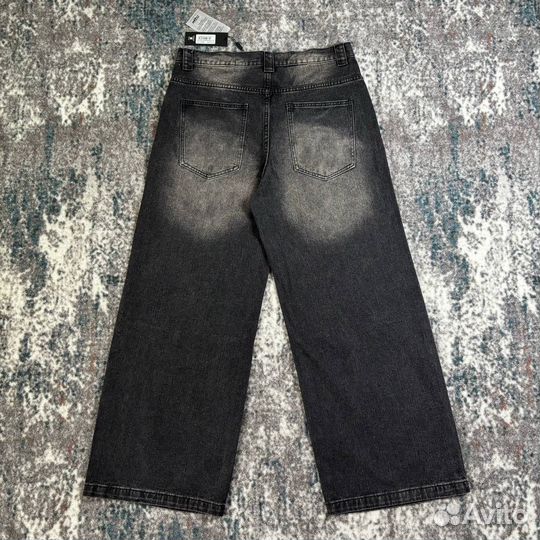 Джинсы черные широкие jaded london washed black