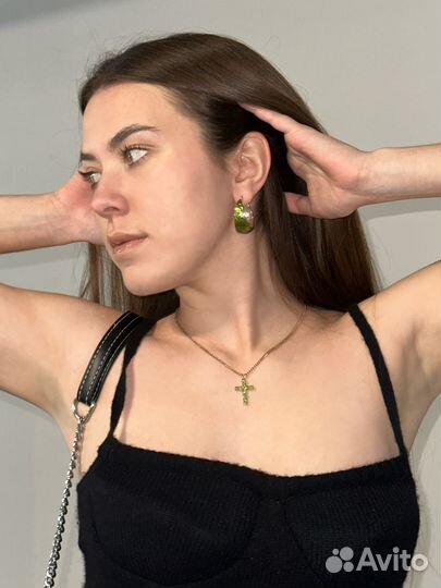 Цепочка с крестиком позолота Monet