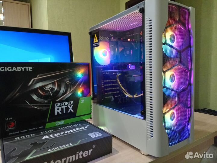 Игровой пк Intel 10 core/RTX 2060/16g DDR4/SSD 256