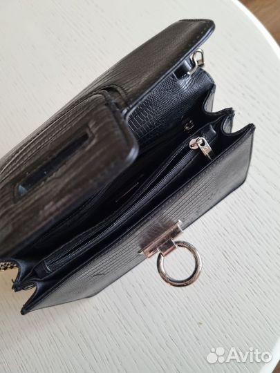 Сумочка domani миниатюрная, черно-синяя