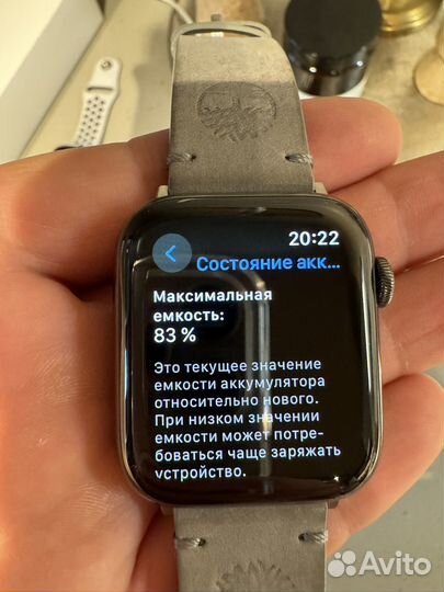 Смарт часы apple watch 6 44mm stainless steel