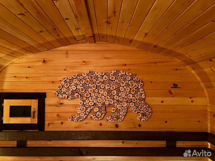 Панно из можжевельника для бани