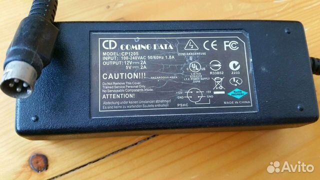 Блок питания для ЖК, LCD. 4 пиновый разъем