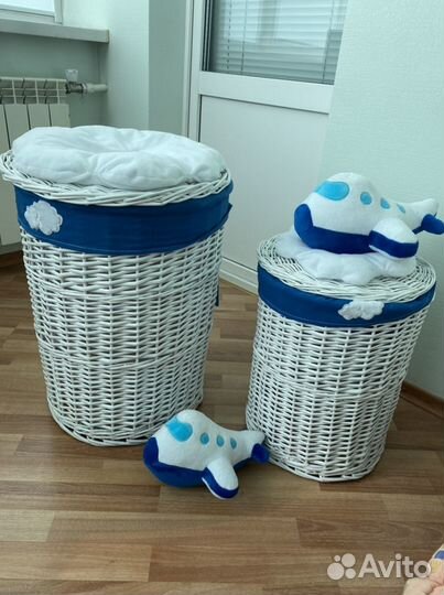 Корзина плетеная с крышкой