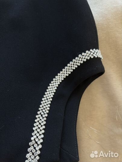 Юбка zara черная мини, M