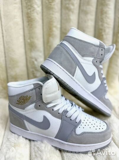 Кроссовки Nike Jordan 1 Mid College Grey