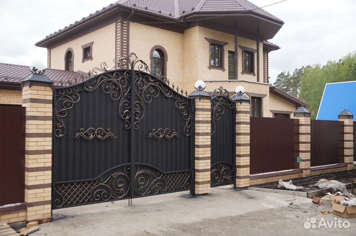 Кованые ворота, заборы, ограждения, лестницы и др