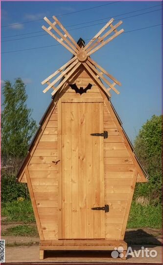 Уличный туалет деревянный HME556