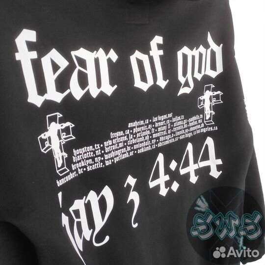 Худи Fear of God оверсайз теплая