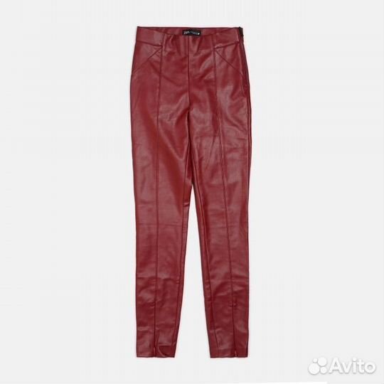 Кожаные брюки zara