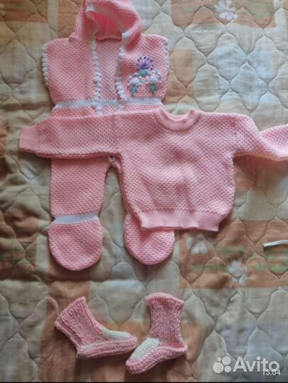 Вязаный костюм детский