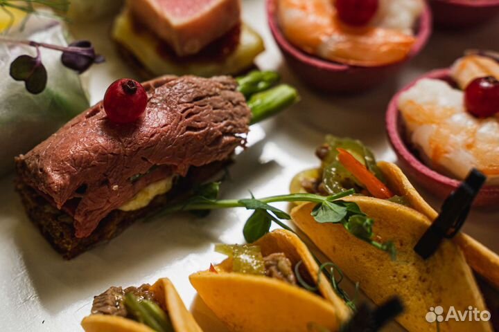 Закуски канапе для фуршета и кейтеринга