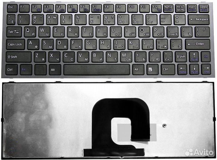 Клавиатура для Sony VPC-YA VPC-YB с серой рамкой