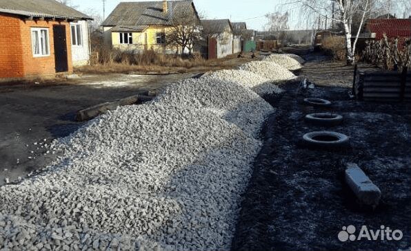 Щебень для дренажа, бетона