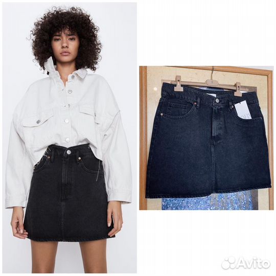 Юбка новая джинсовая Zara оригинал 48-50р