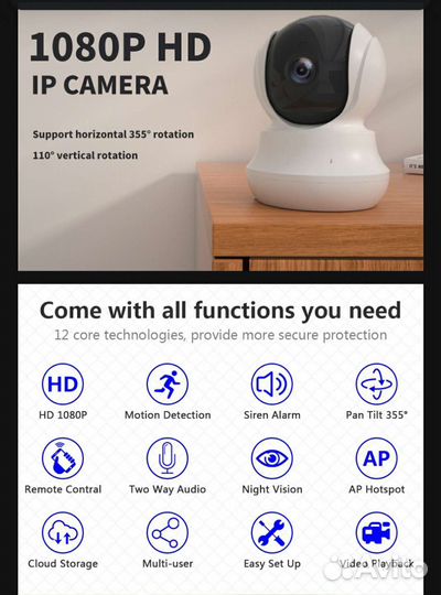 IP-камера hfws, 1080P, 2 мп, Wi-Fi