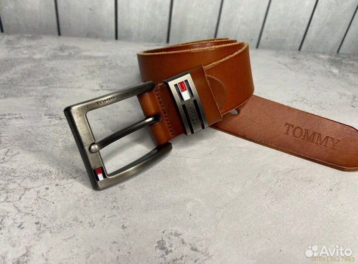 Мужской кожаный ремень Tommy Hilfiger