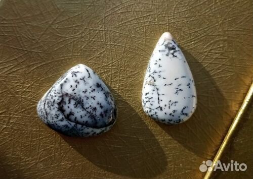 Моховой агат кабошон