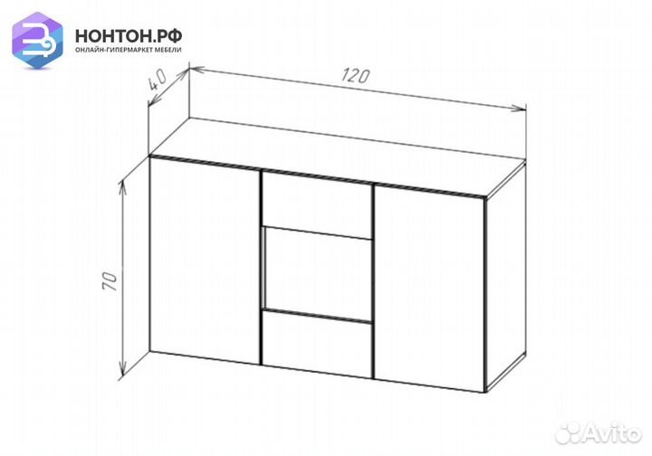 Комод Point серый графит