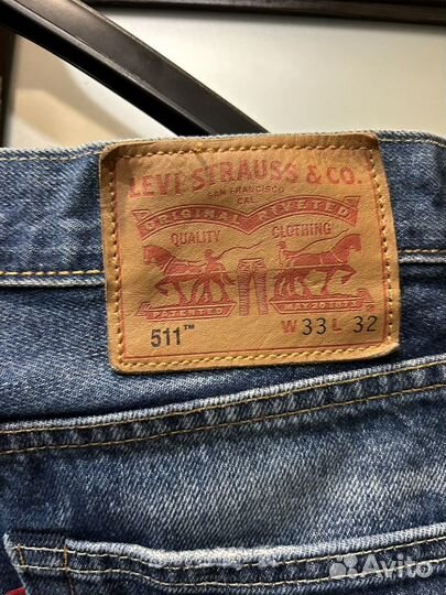 Джинсы мужские levis 511 selvedge