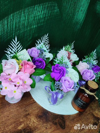 Букет из мыльных цветов