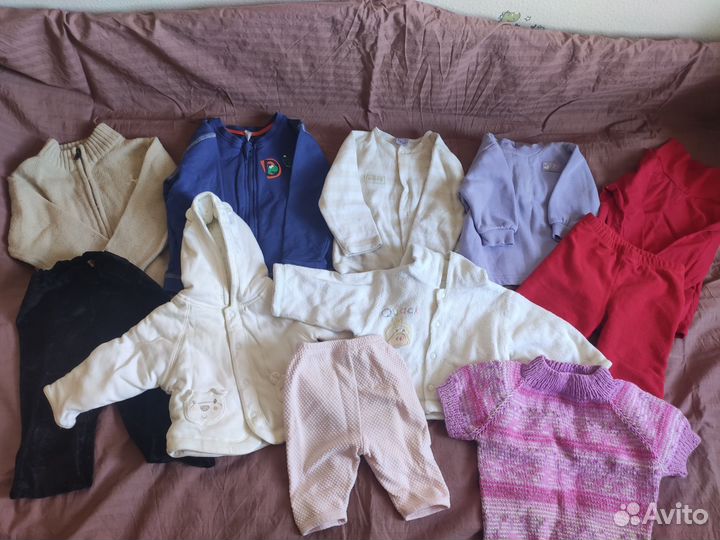 Одежда пакетом на ребенка 0-24 месяца