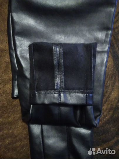 Кожаные брюки женские 44 46