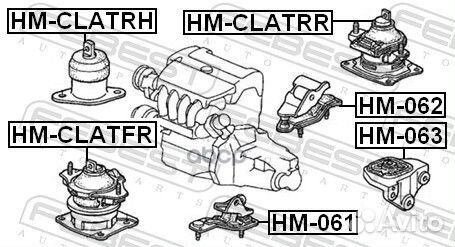 Подушка коробки скоростей AT/MT HM063 Febest