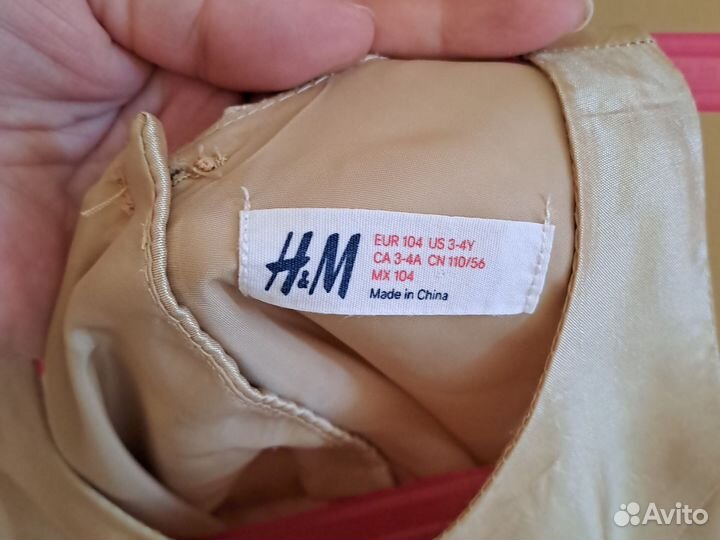 Платье для девочки H&M размер 98, почти новое